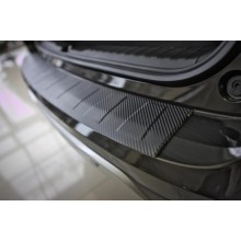 Накладка на задний бампер (карбон) Honda CR-V IV FL (2015-2017)